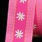 The Ribbon People Pink and White Flower Centered Wired Craft Ribbon 1.5" x 54 Yards